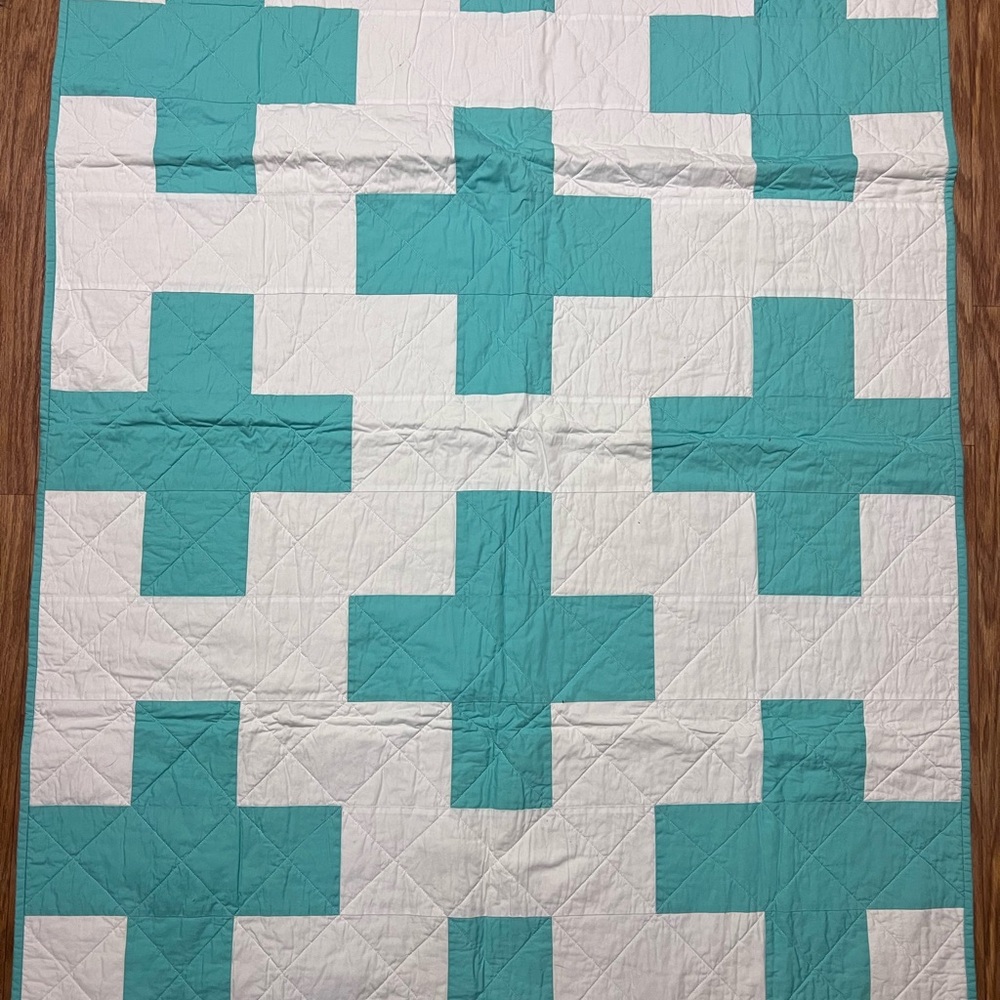 Aqua Plus Baby Handmade Quilt